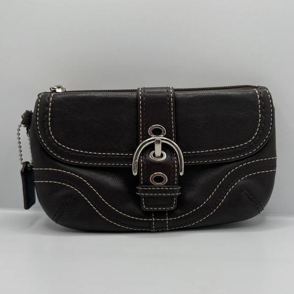 COACH Brown Leather Wristlet - Picture 10 of 10